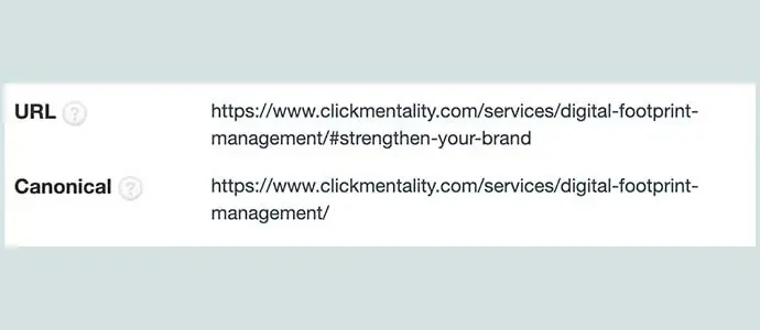 Showing how to use the canonical to determine the priority page.