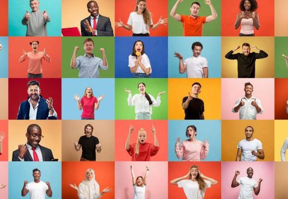 collage of people in different poses and personalities